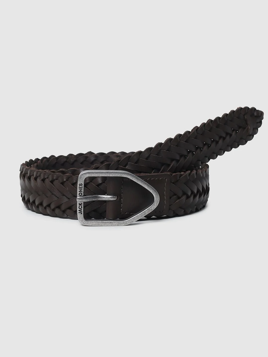 Brown Woven Leather Belt - Image 2