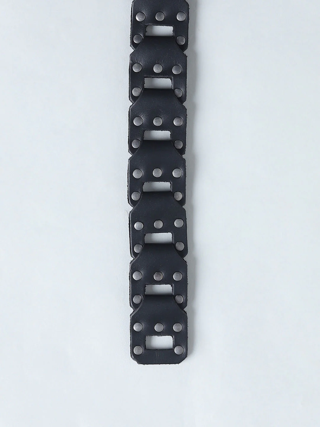 Black Studded Leather Belt - Image 5