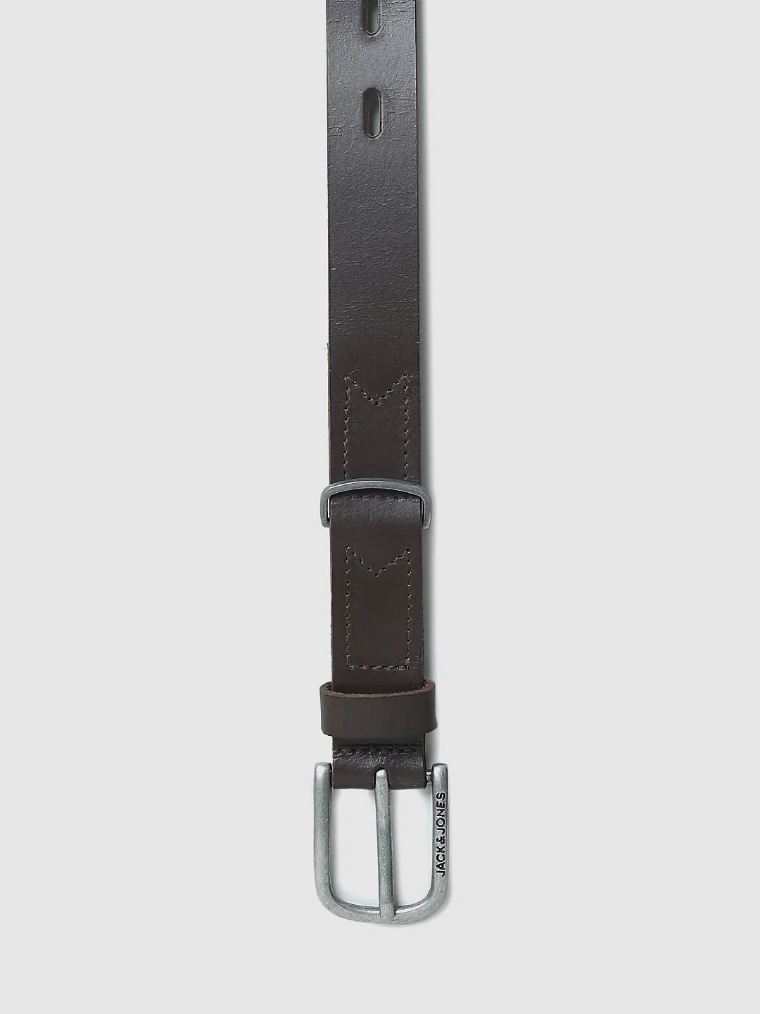 Brown Leather Cut-Out Detail Belt - Image 4