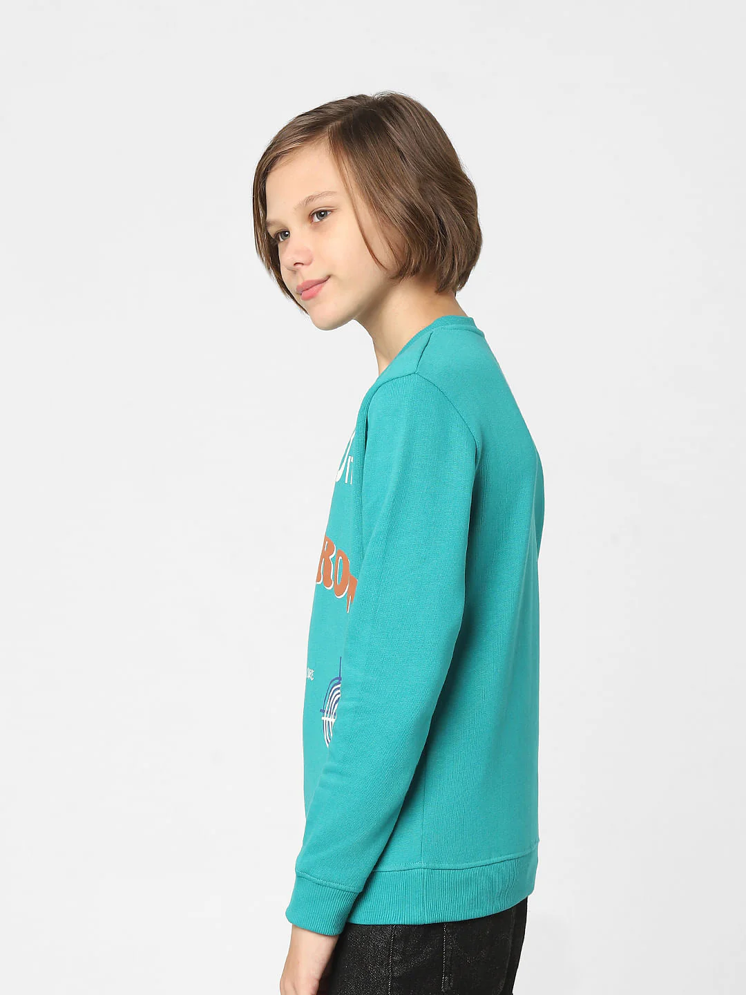 Boys Blue Typographic Print Sweatshirt - Image 3