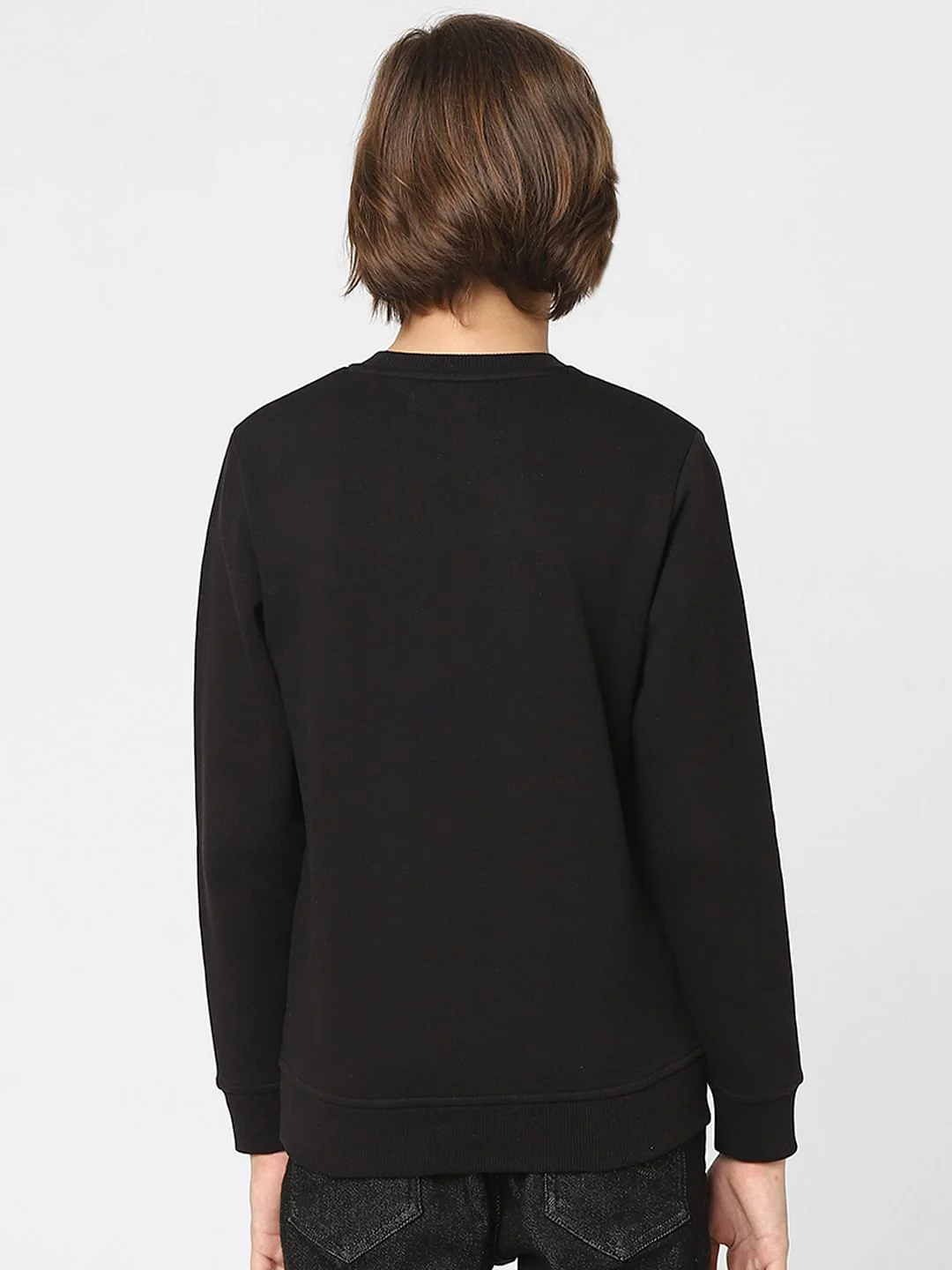 Boys Black Printed Sweatshirt - Image 4