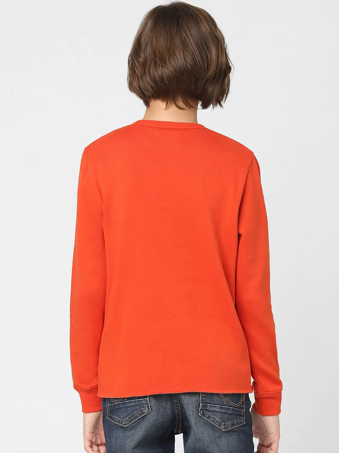 Boys Red Typographic Print Sweatshirt - Image 4