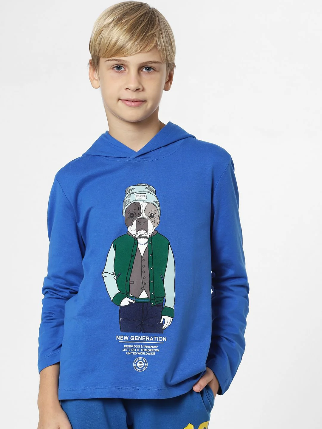Boys Blue Graphic Print Co-ord Sweatshirt - Image 2