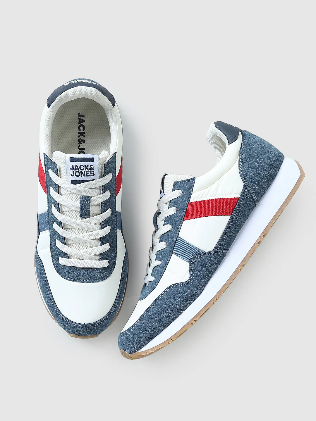 Blue Colourblocked Lace-Up Sneakers - Image 2