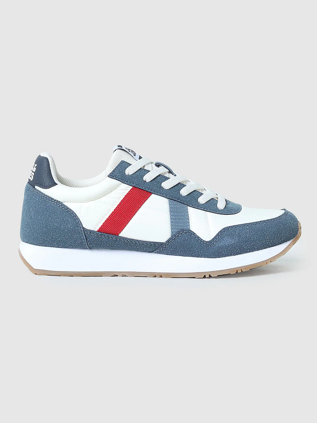 Blue Colourblocked Lace-Up Sneakers - Image 3
