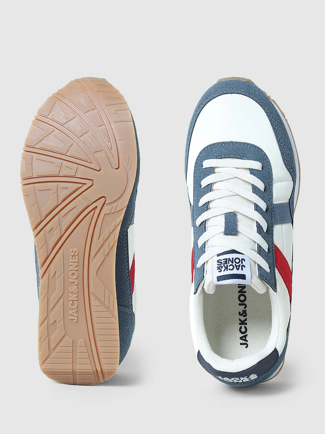 Blue Colourblocked Lace-Up Sneakers - Image 5