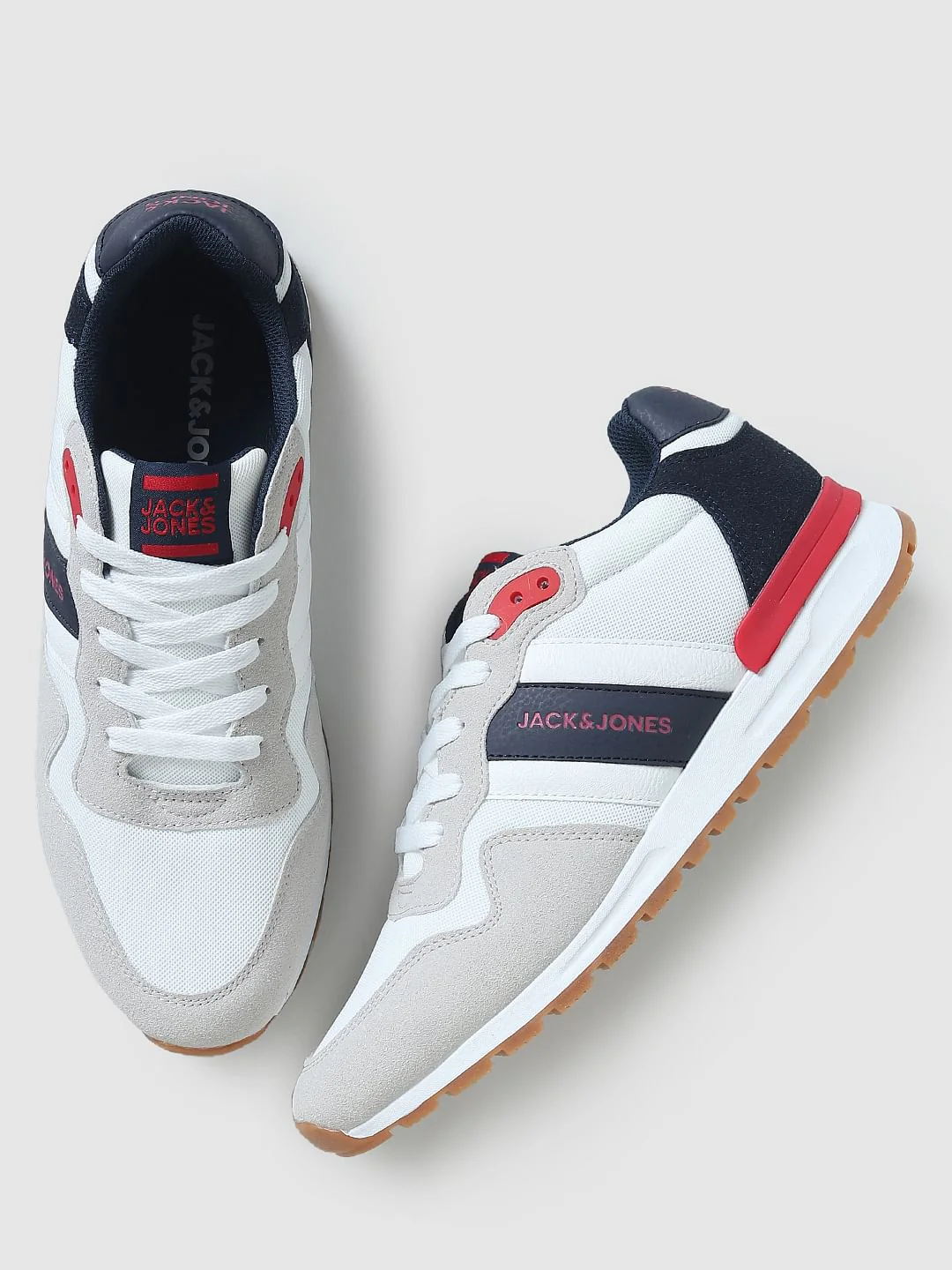 White Colourblocked Sneakers - Image 2