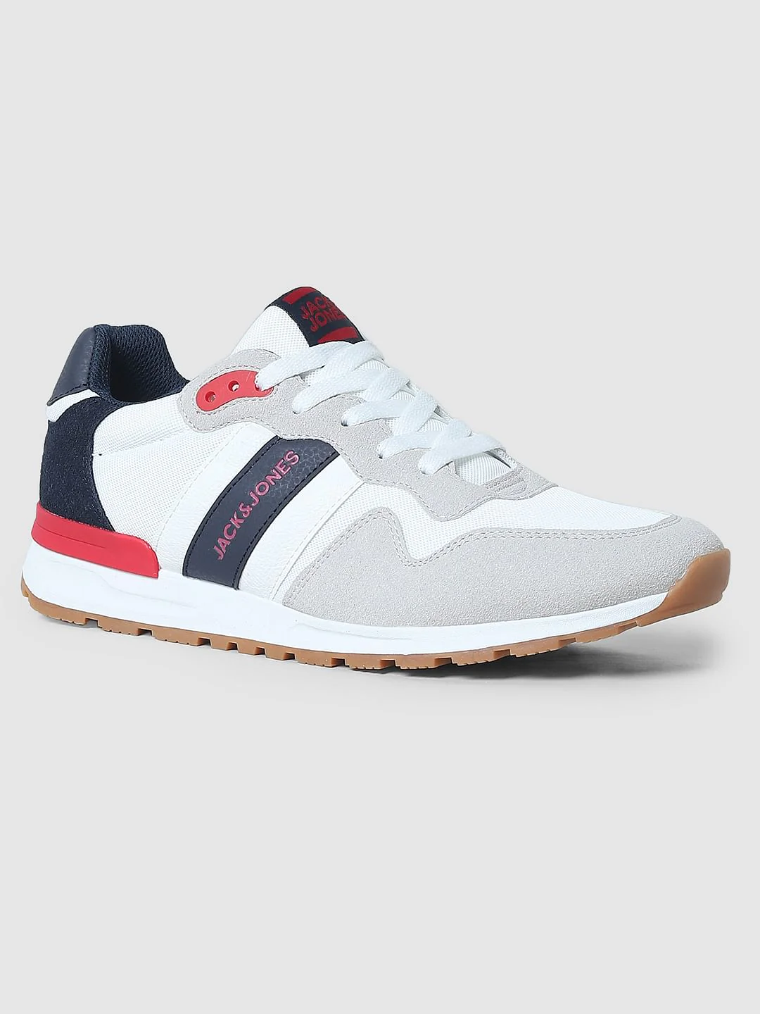 White Colourblocked Sneakers - Image 4