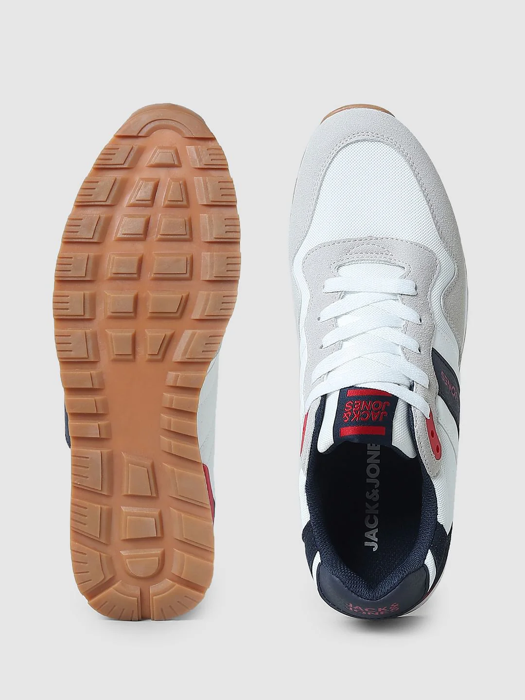 White Colourblocked Sneakers - Image 5
