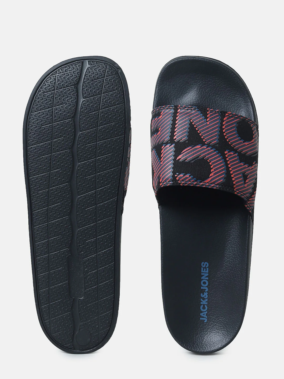 Black Logo Print Pool Sliders - Image 5