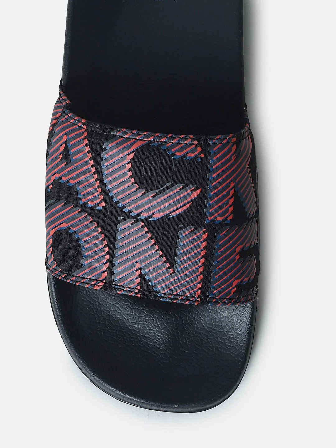 Black Logo Print Pool Sliders - Image 8
