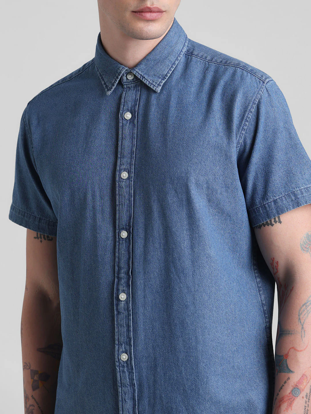 Blue Indigo Dyed Denim Shirt - Image 5