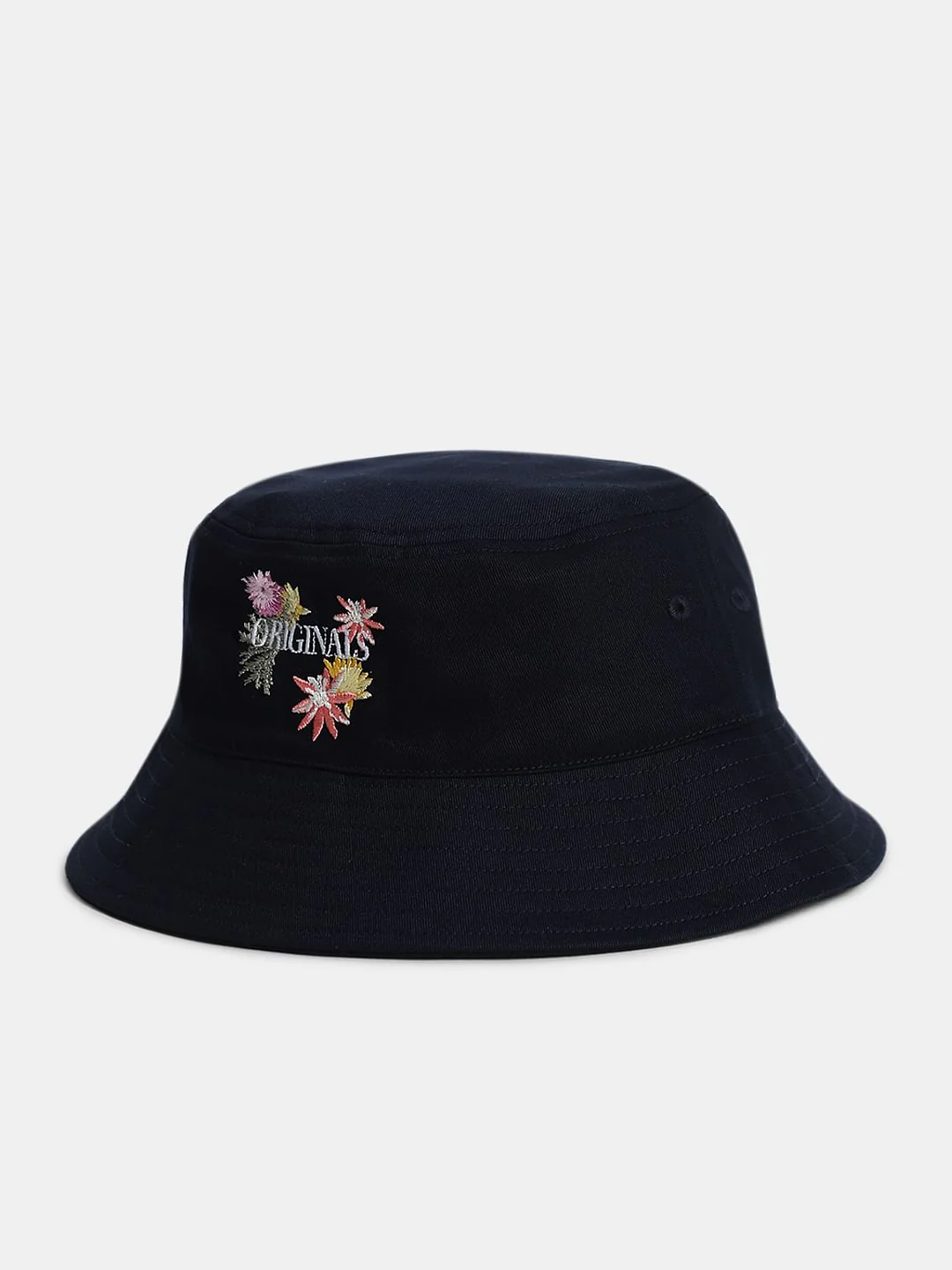 Navy Blue Floral Bucket Hat - Image 2