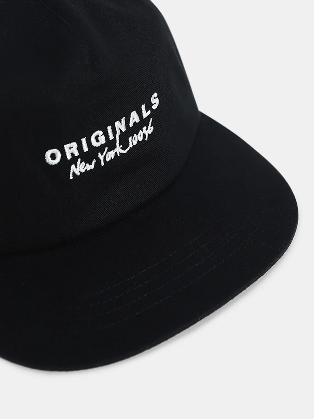 Black Embroidered Logo Cap - Image 4