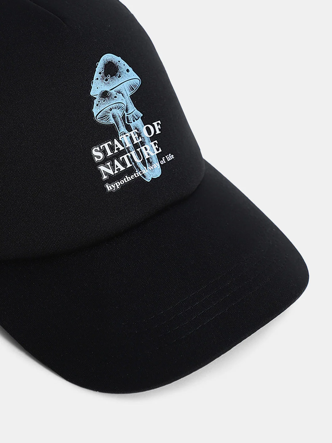 Black Printed Trucker Cap - Image 4