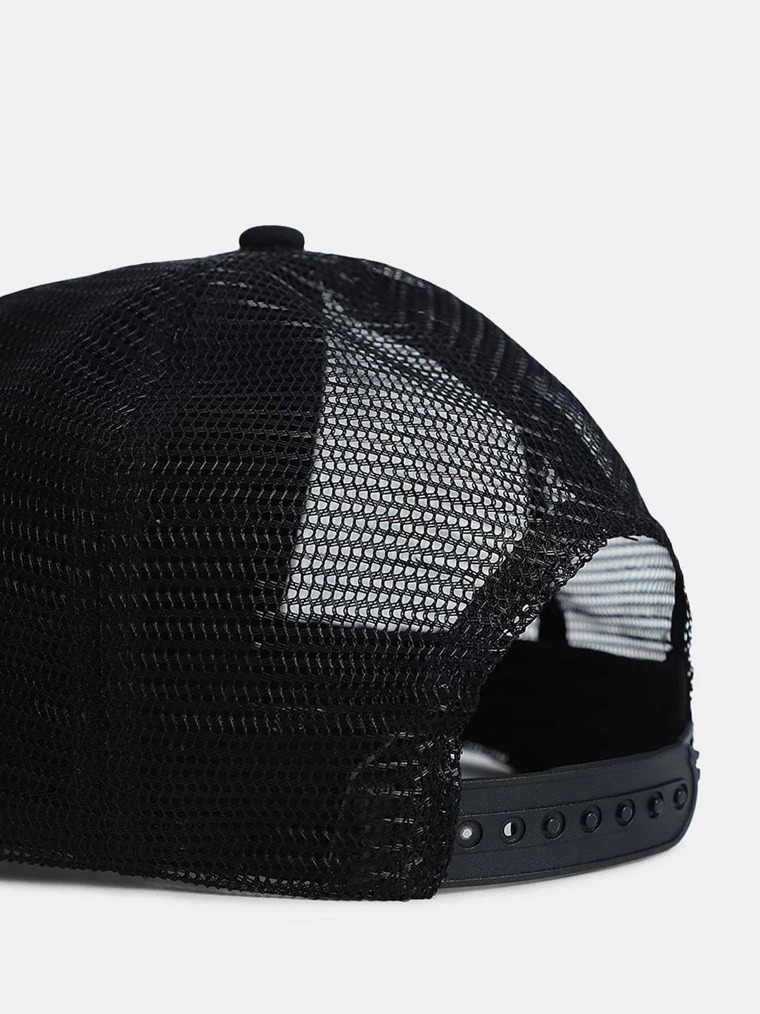 Black Printed Trucker Cap - Image 5