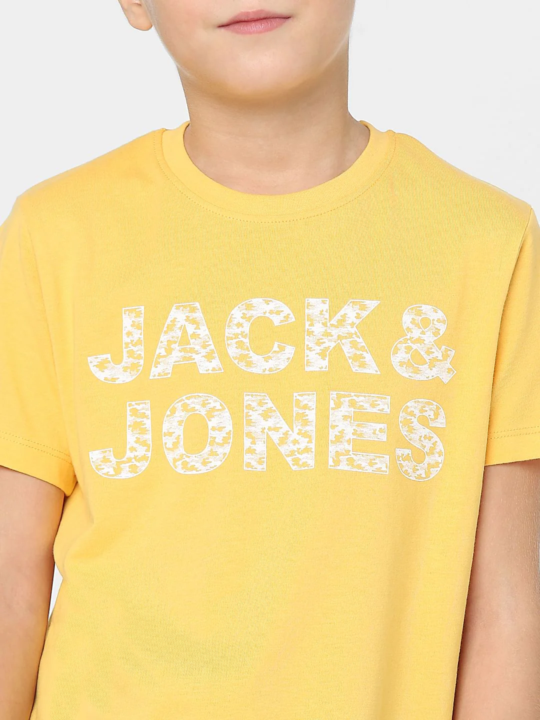 Boys Yellow Logo Print Crew Neck T-shirt - Image 5