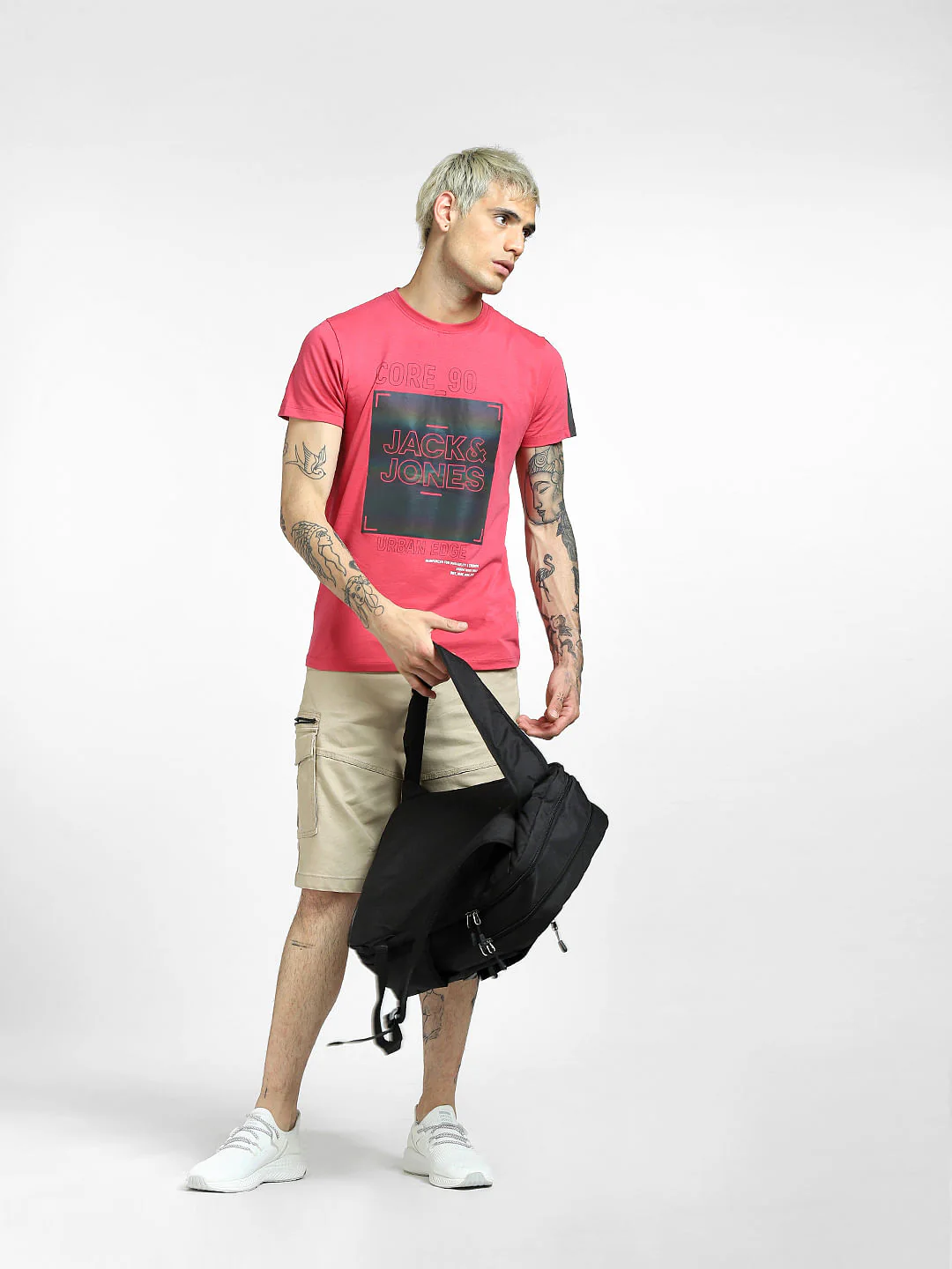 Pink Graphic Print Crew Neck T-shirt