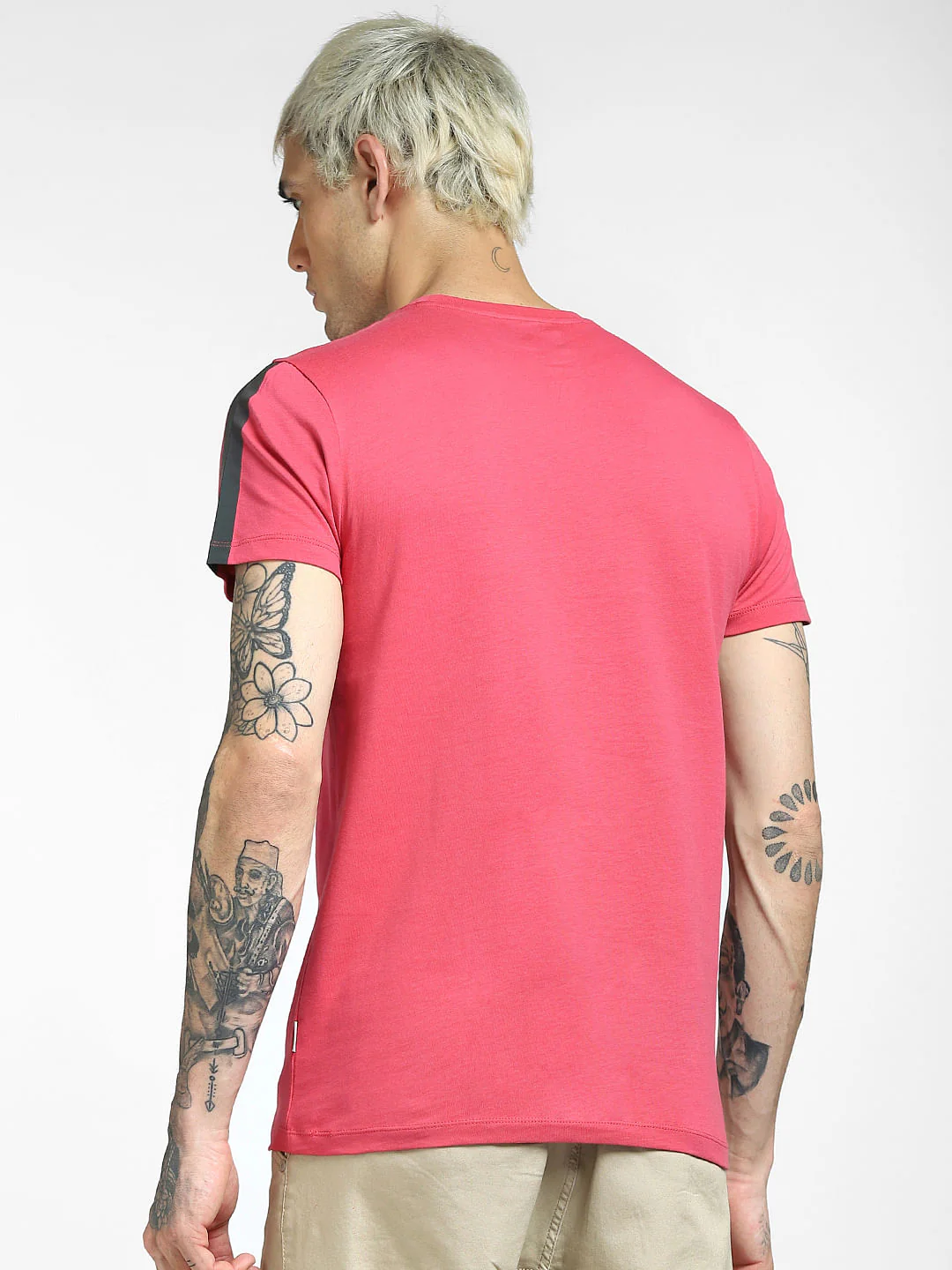 Pink Graphic Print Crew Neck T-shirt - Image 4