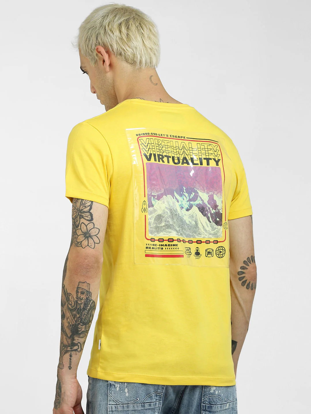Yellow Graphic Print T-shirt - Image 4