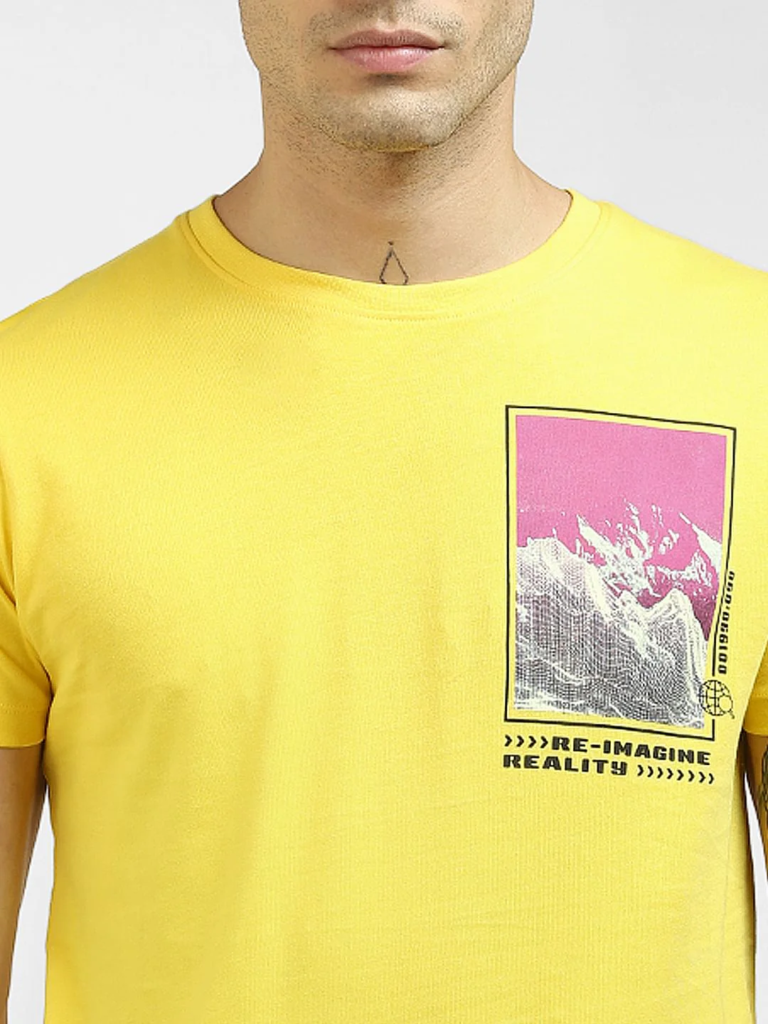 Yellow Graphic Print T-shirt - Image 5