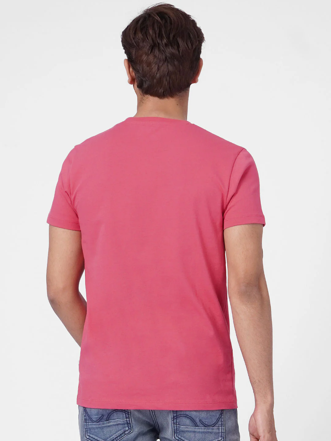 Pink Graphic Print Crew Neck T-shirt - Image 4