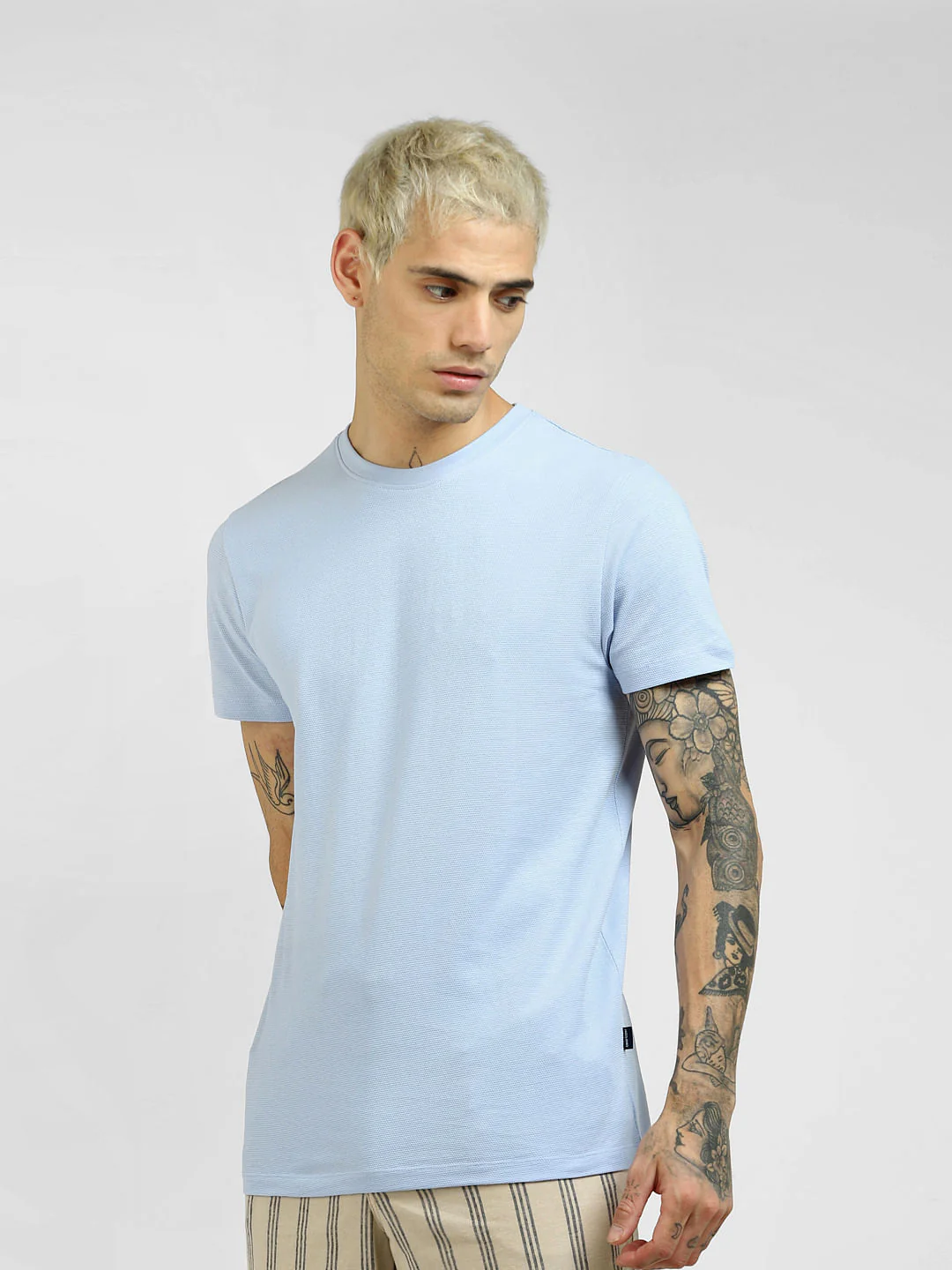 Blue Crew Neck T-shirt - Image 3