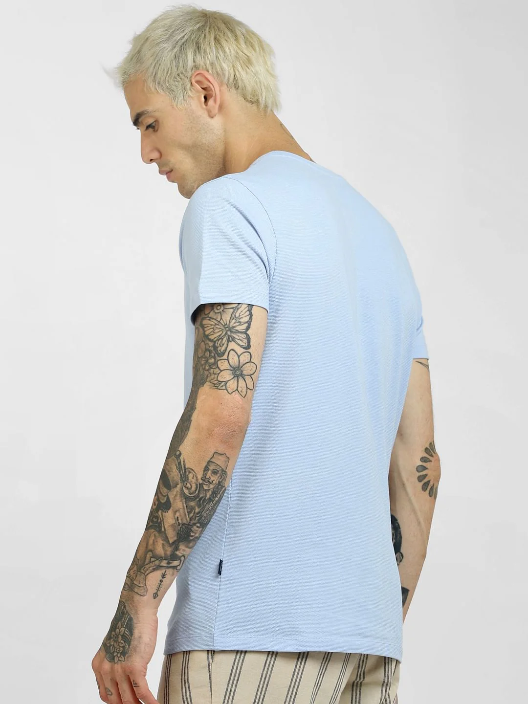 Blue Crew Neck T-shirt - Image 4