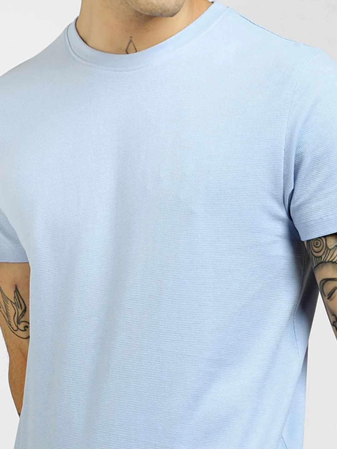 Blue Crew Neck T-shirt - Image 5