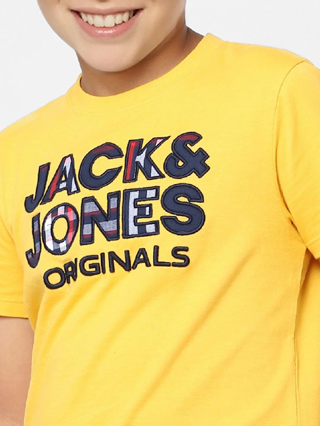 Boys Yellow Logo Print Crew Neck T-shirt - Image 5