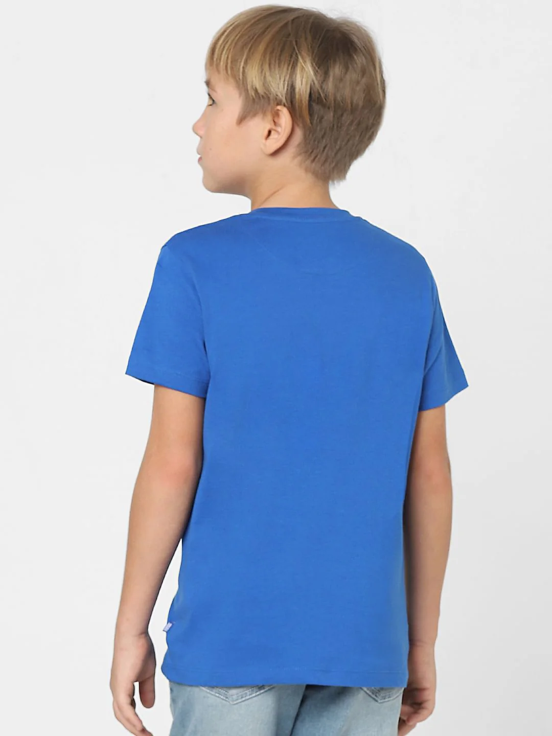 Boys Blue Graphic Print Crew Neck T-shirt - Image 4