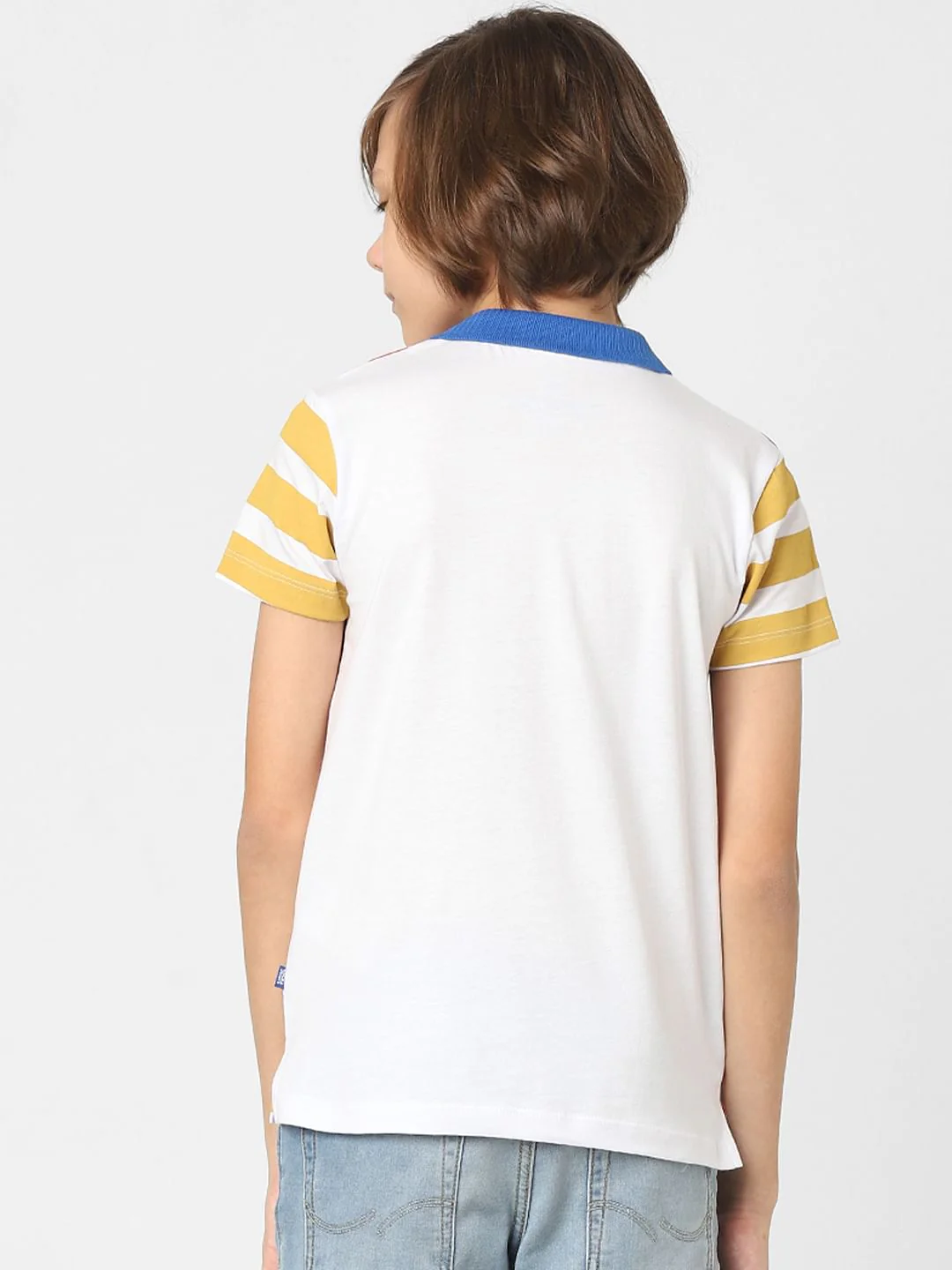 Boys Striped Polo Neck T-shirt - Image 4