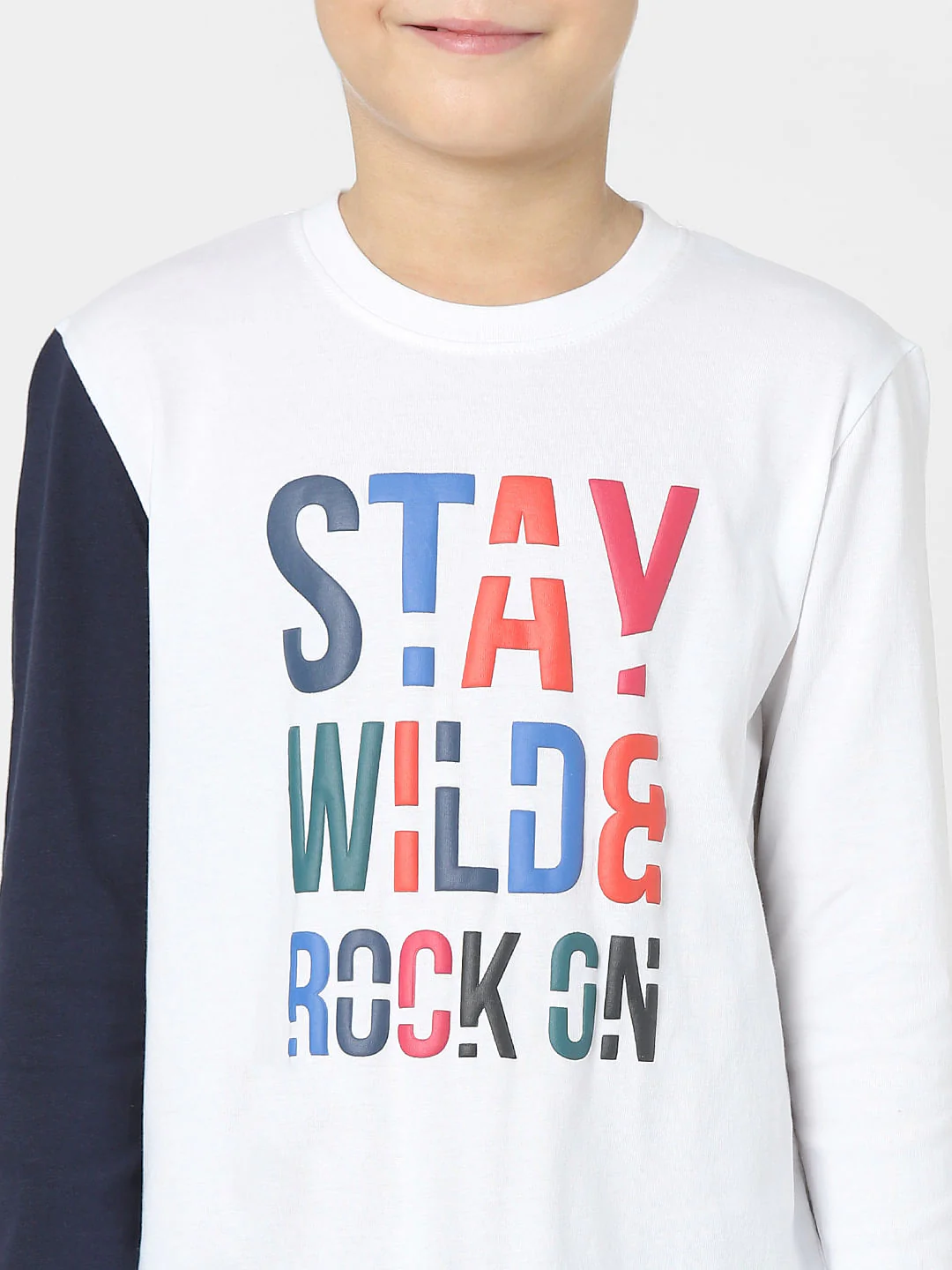 Boys White Slogan Print Crew Neck T-shirt - Image 5