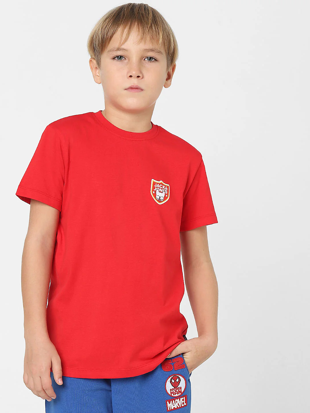 Boys Red Crew Neck T-shirt - Image 2