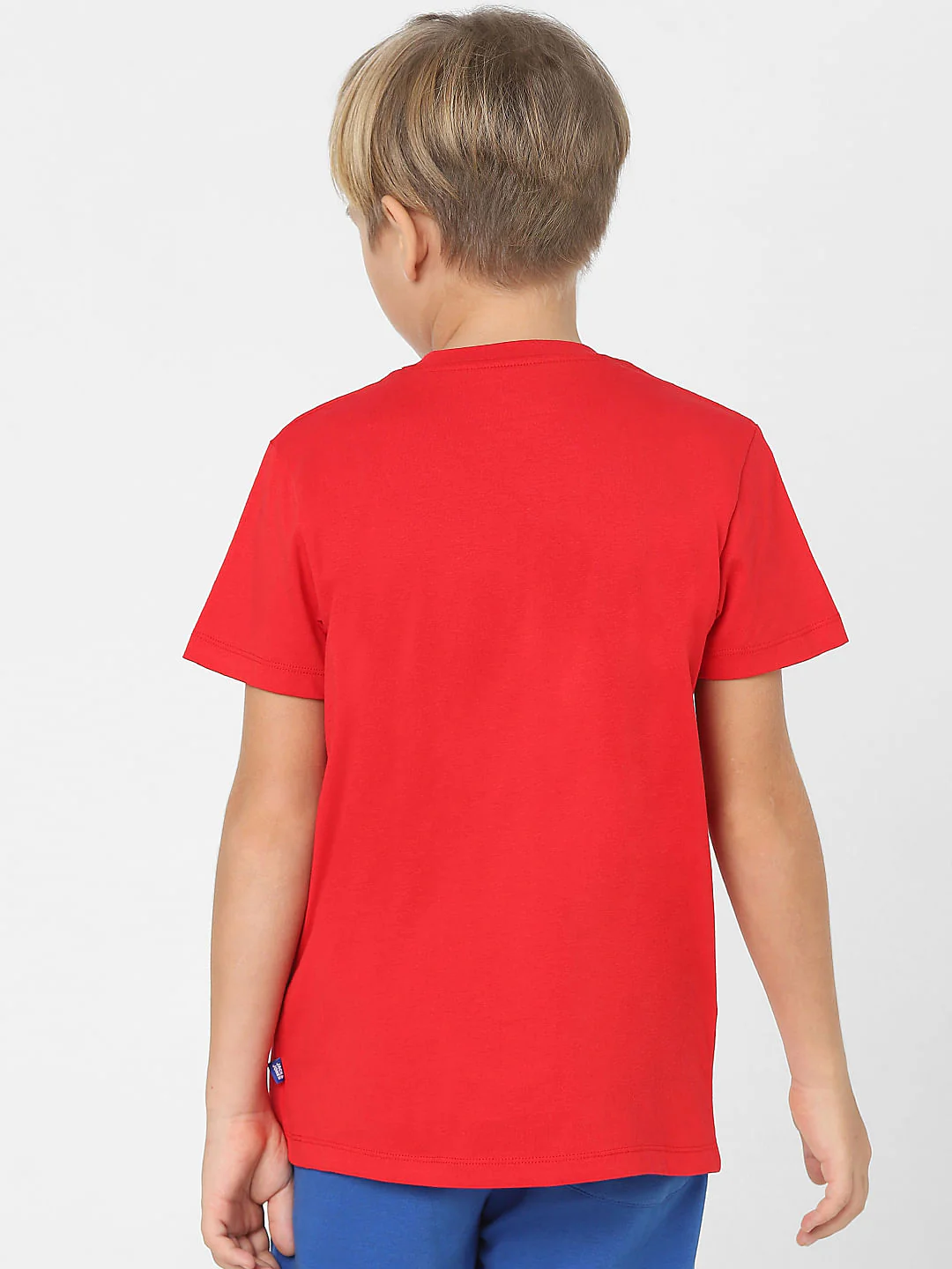 Boys Red Crew Neck T-shirt - Image 4