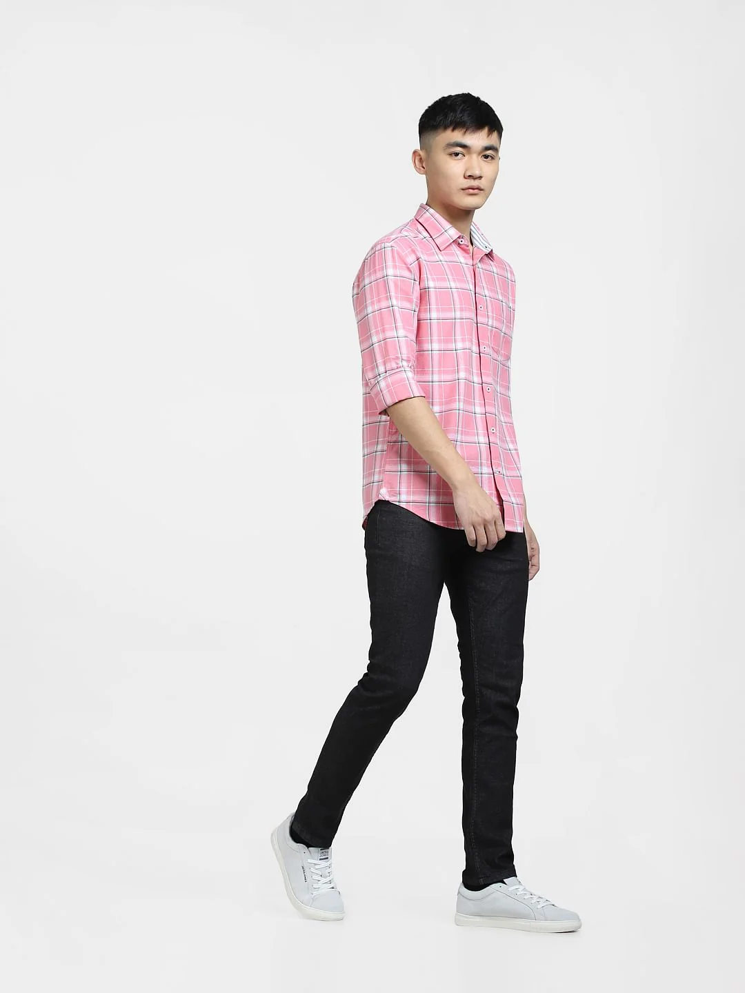 Light Pink Check Full Sleeves Shirt - Image 6