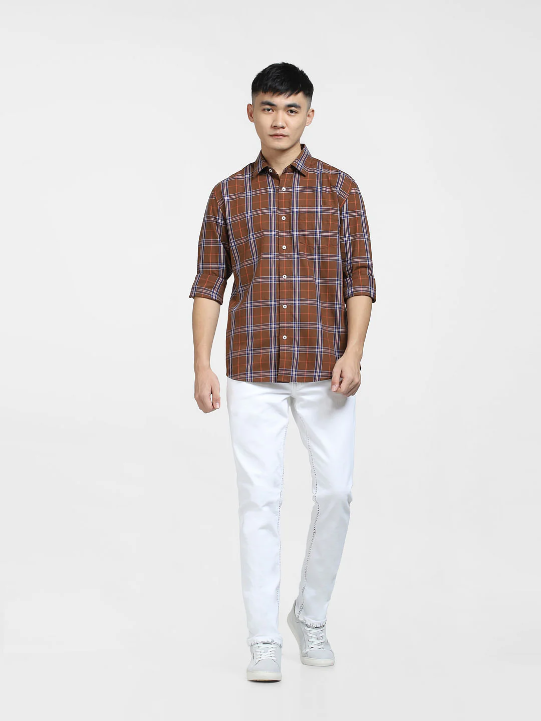 Brown Check Full Sleeves Shirt - Image 6
