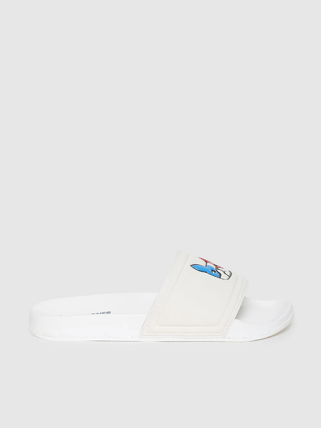 White Graphic Print Sliders - Image 2