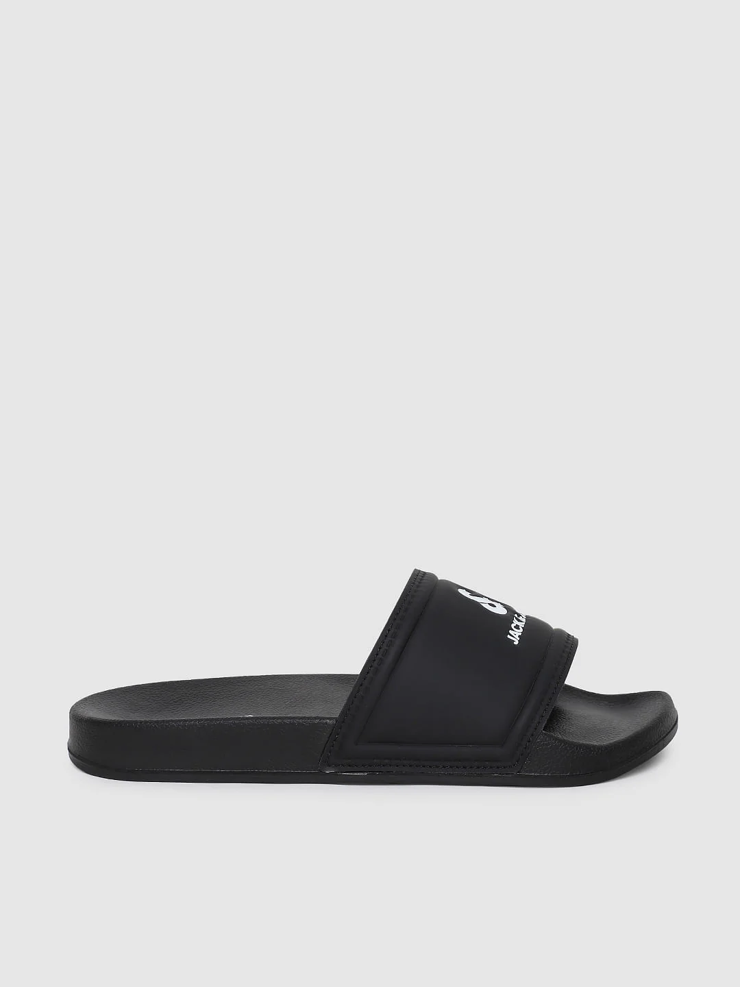 Black Logo Printed Pool Sliders - Image 2