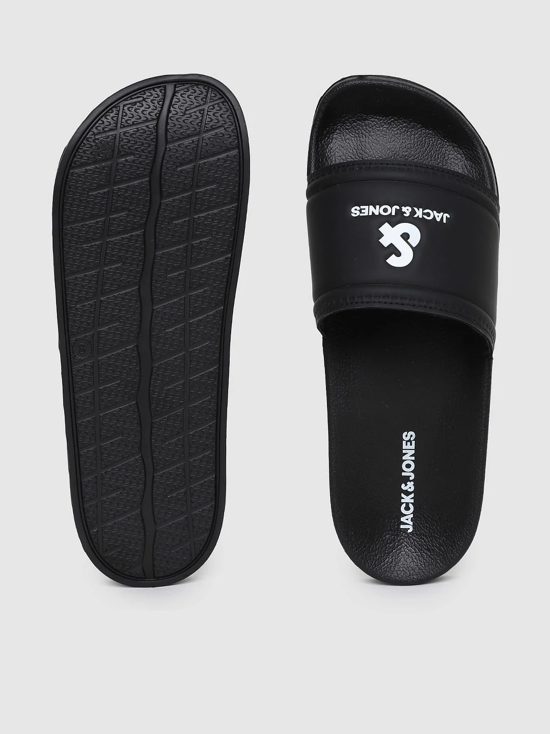 Black Logo Printed Pool Sliders - Image 3