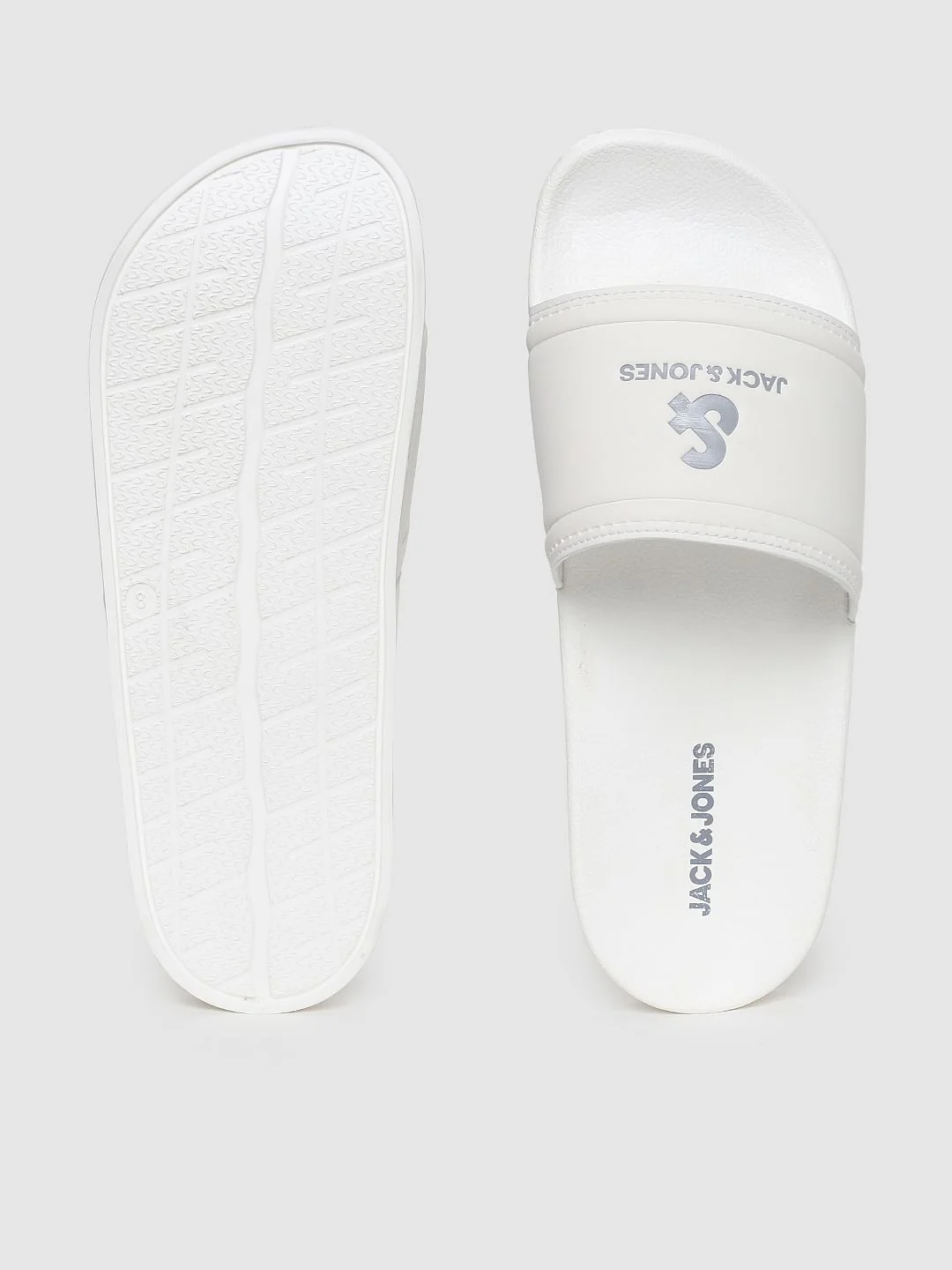 White Logo Print Sliders - Image 3
