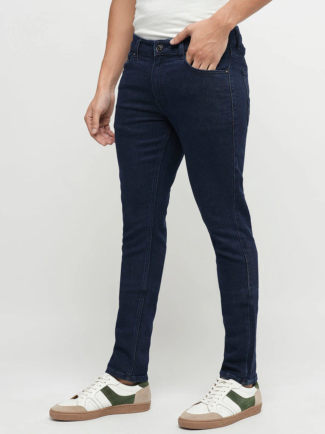 PRODUKT by JACK&JONES Blue Mid Rise Slim Fit Jeans - Image 3
