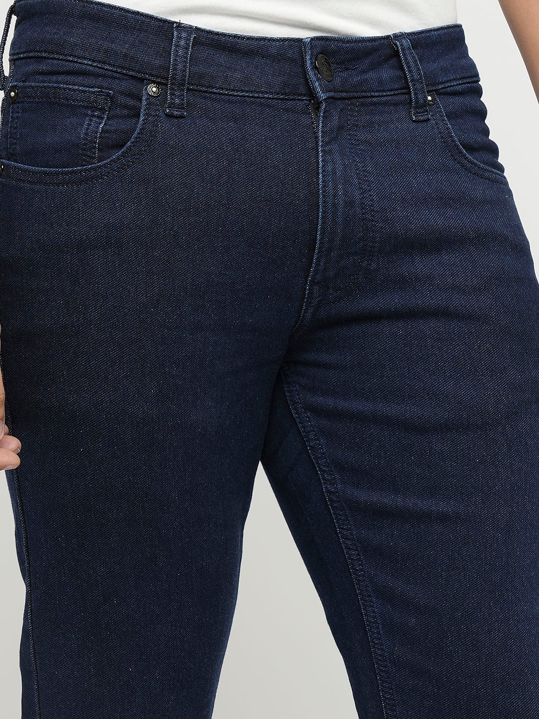 PRODUKT by JACK&JONES Blue Mid Rise Slim Fit Jeans - Image 6