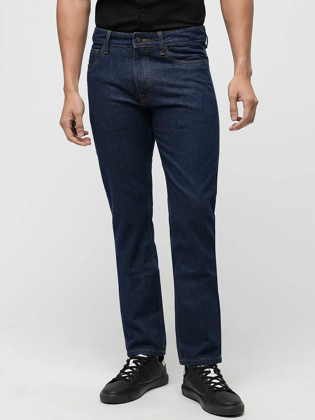 PRODUKT by JACK&JONES Dark Blue Mid Rise Regular Fit Jeans - Image 2