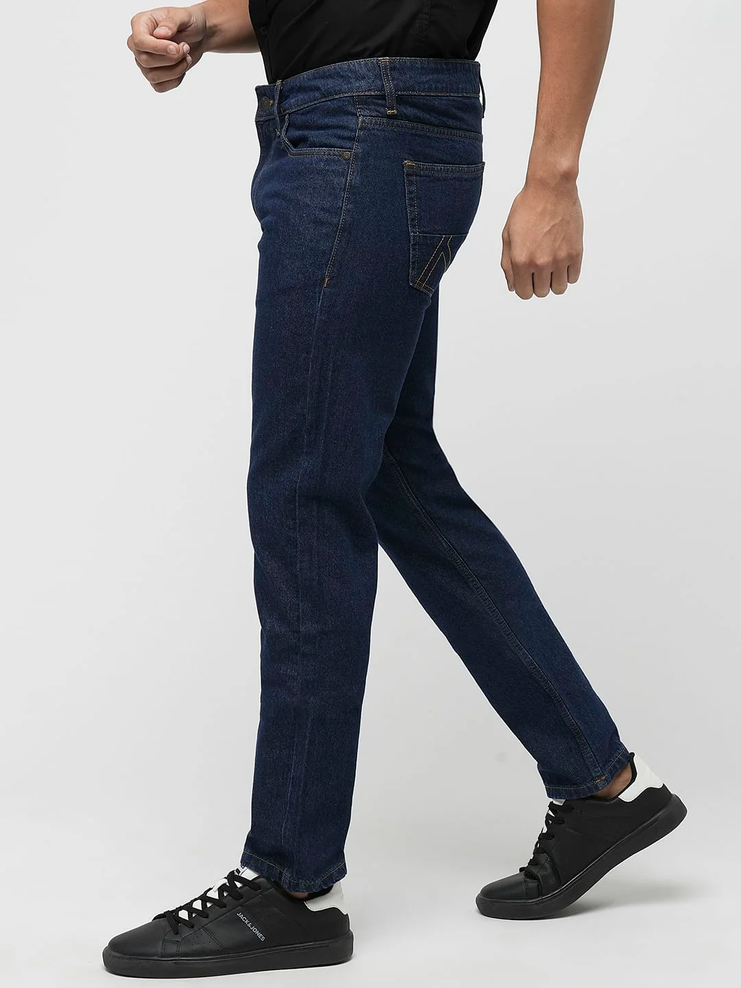 PRODUKT by JACK&JONES Dark Blue Mid Rise Regular Fit Jeans - Image 3