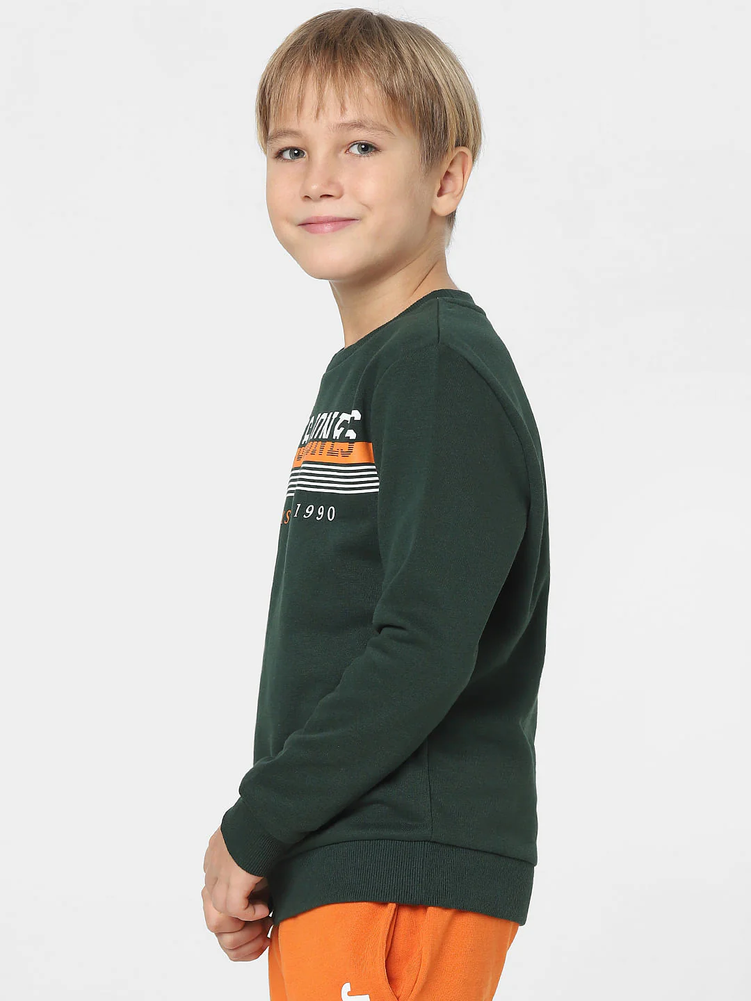 Dark Green Logo Print Sweatshirt - Image 3