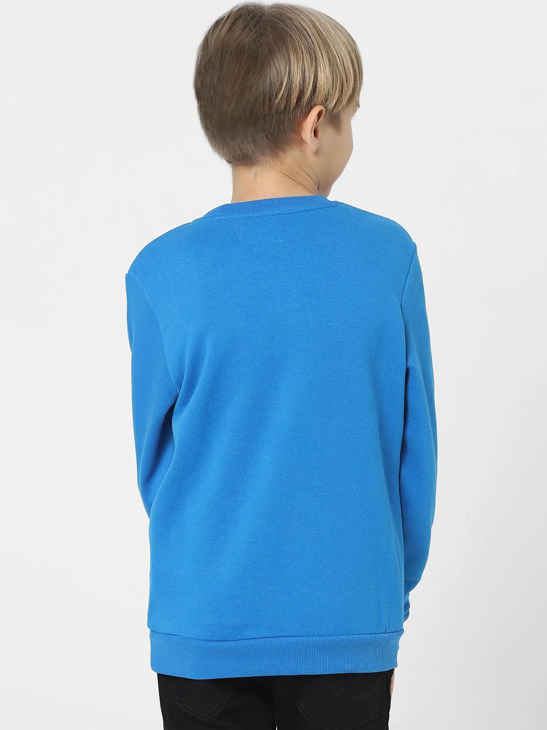 Boys Blue Logo Print Sweatshirt - Image 4