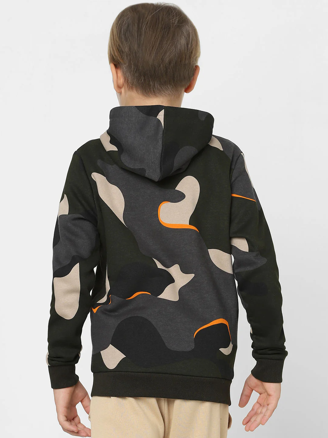 Boys Green Camo Print Sweatshirt - Image 4