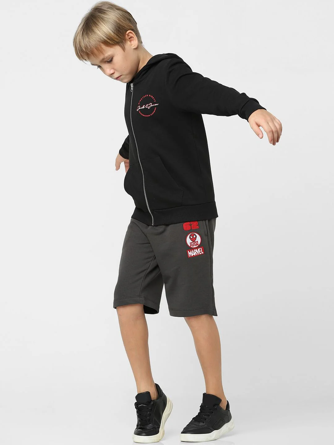Boys Black Hooded Sweatshirt - Image 6