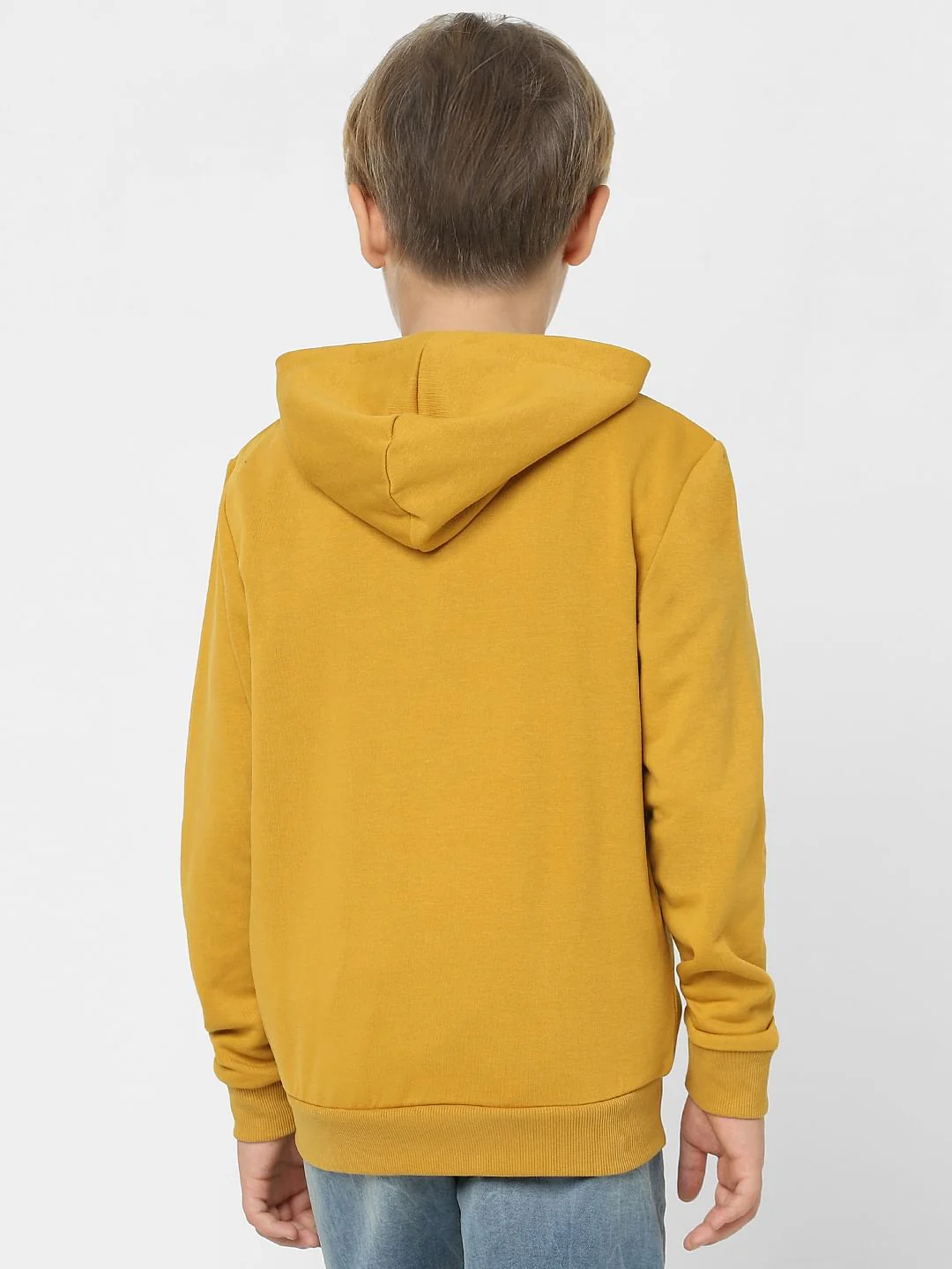 BOYS Mustard Zip-Up Hooded Sweatshirt - Image 4